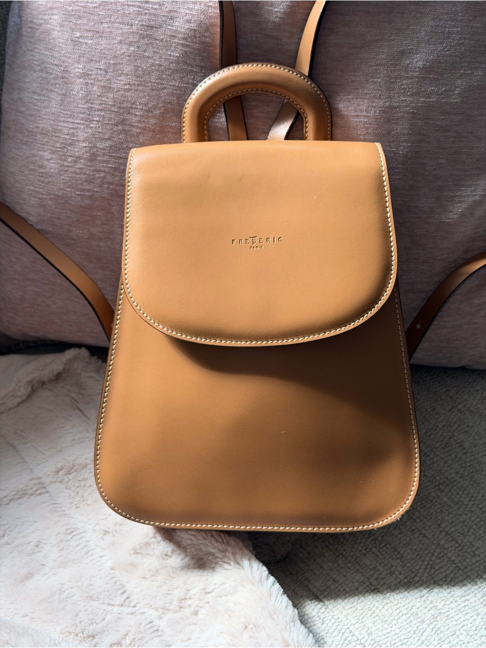Federic T Paris Patent Leather Backpack Convertible Crossbody Bag